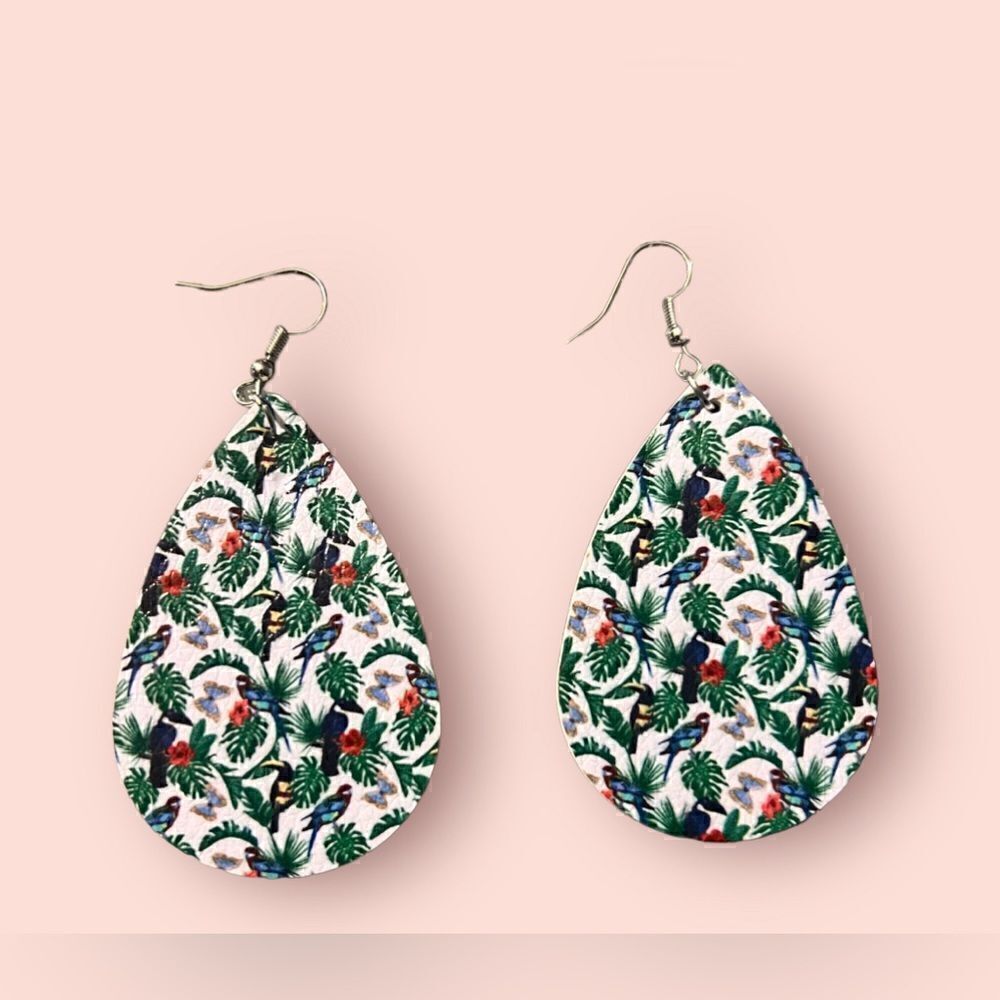 3/ $15 Brand New Faux Leather Earrings